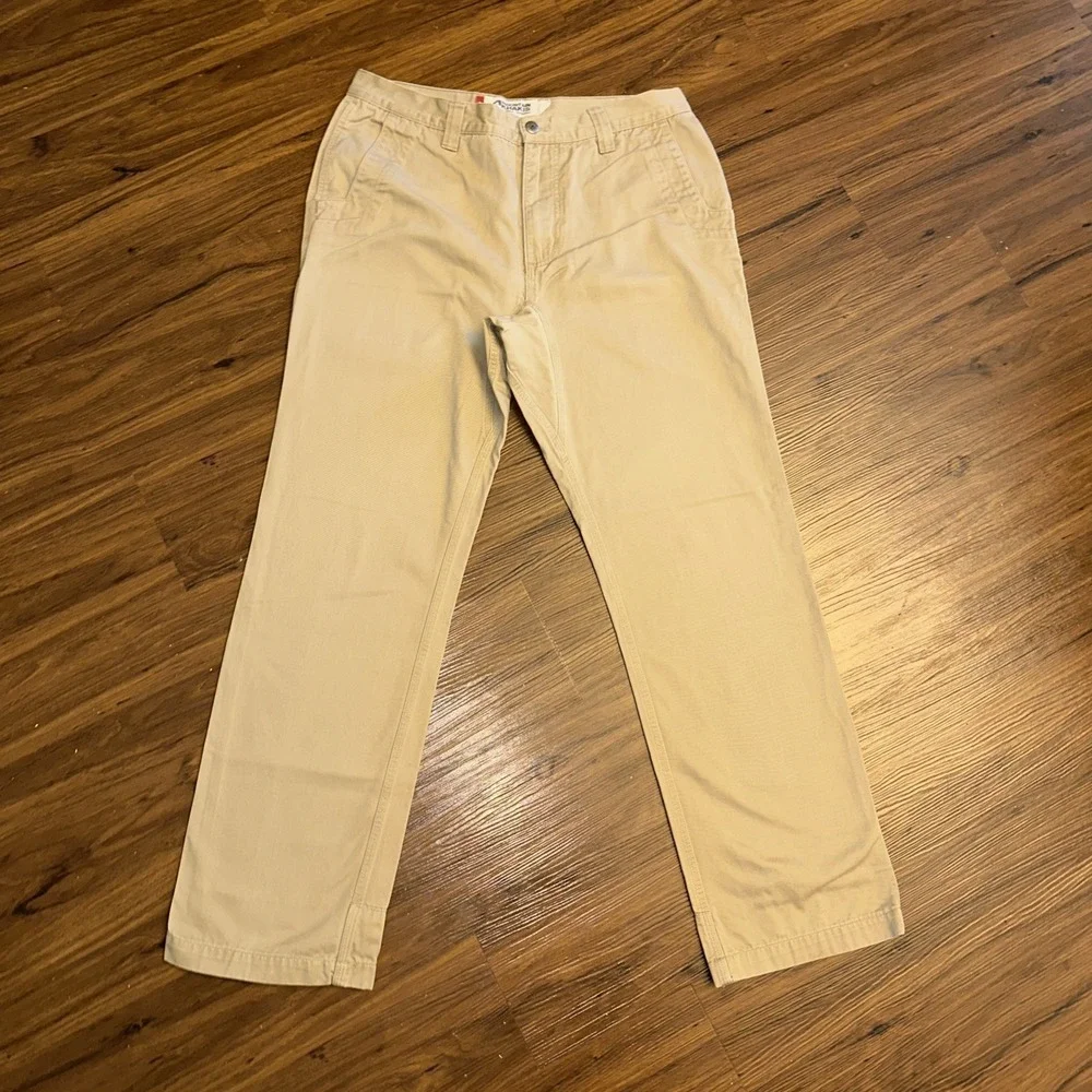 Mountain Khakis Mens Slim Fit Pants 36x32 (34x 31) Beige Canvas CFL186